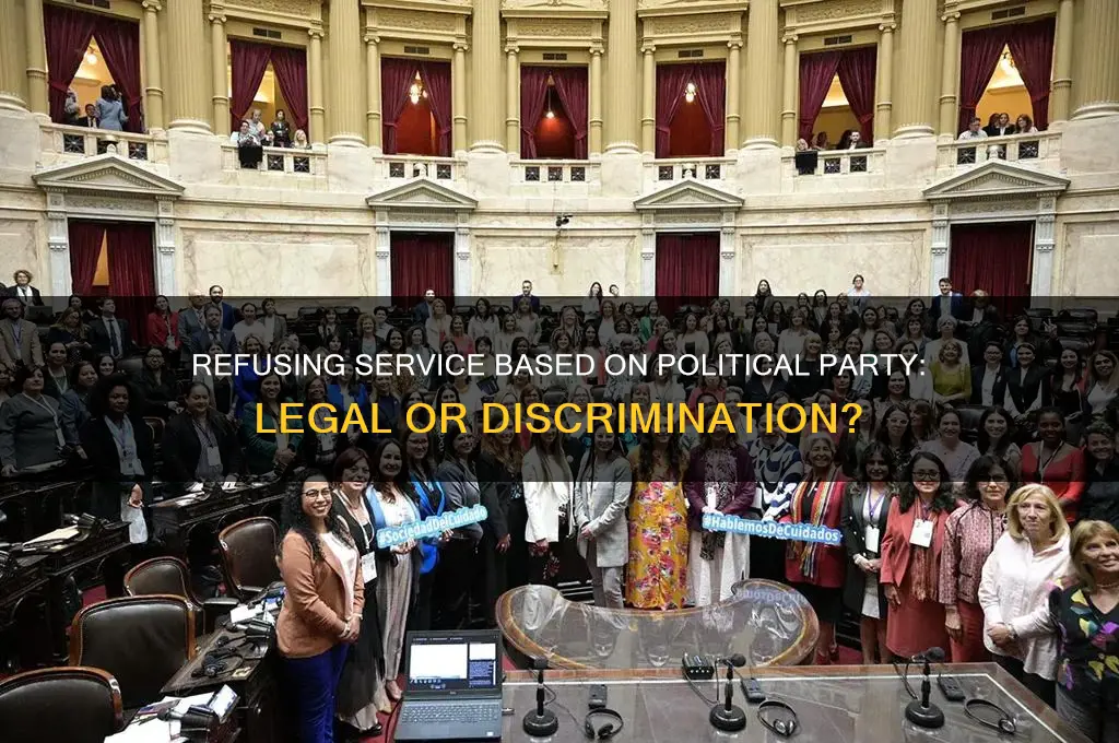 can you refuse service based on political party