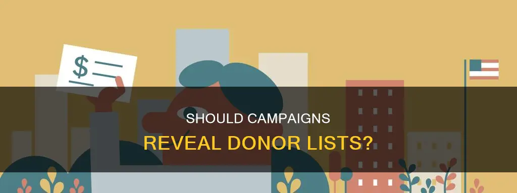 can you release donor lists for political campaigns