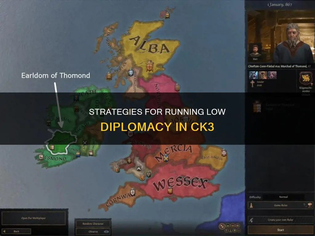 can you run low diplomacy ck3