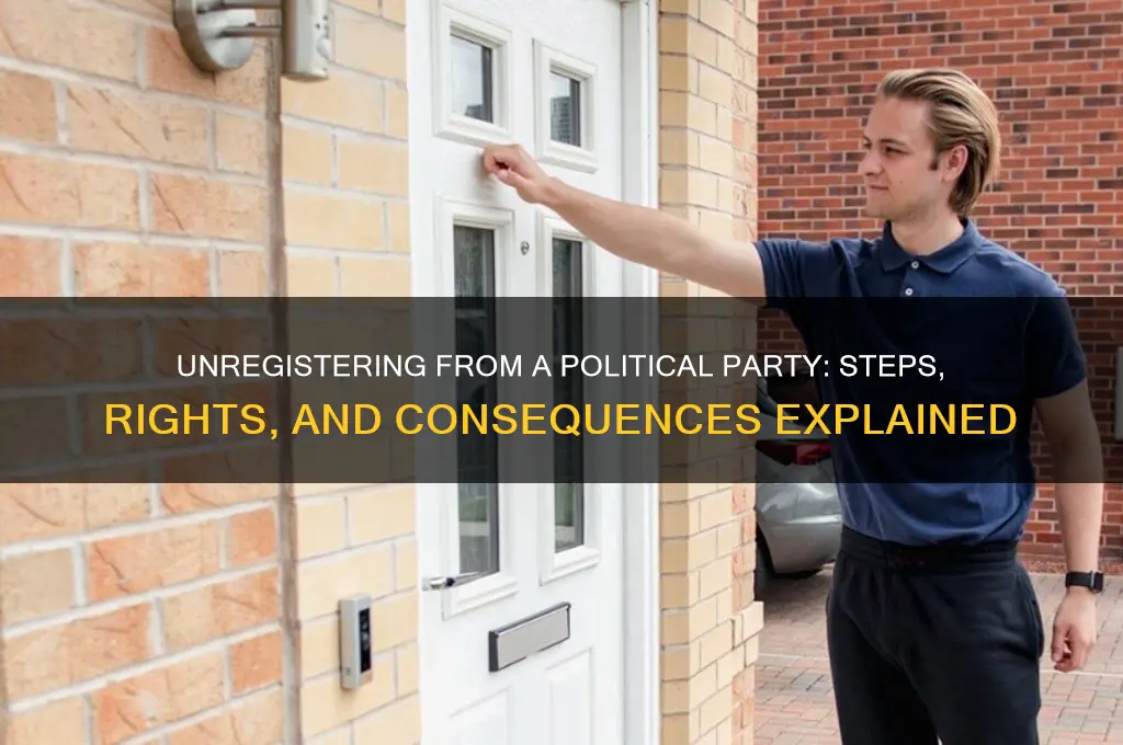 can you unregister for a political party
