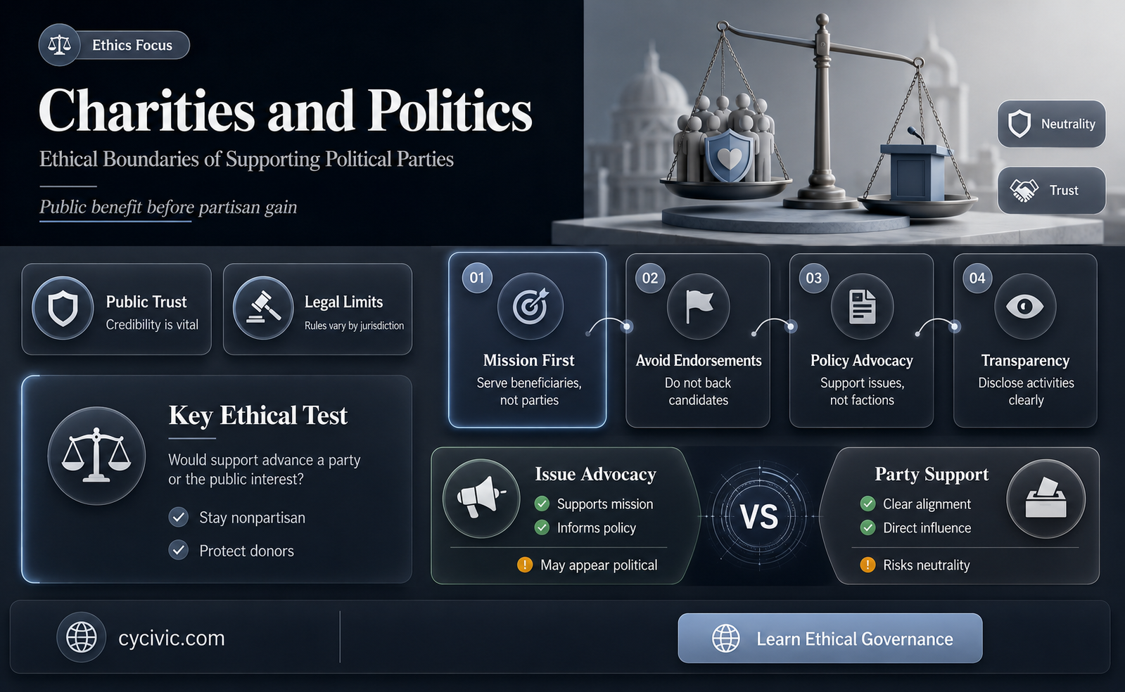 can a charity support a political party