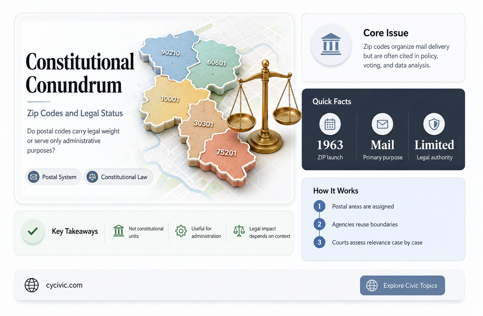 are zip codes part of the constitution