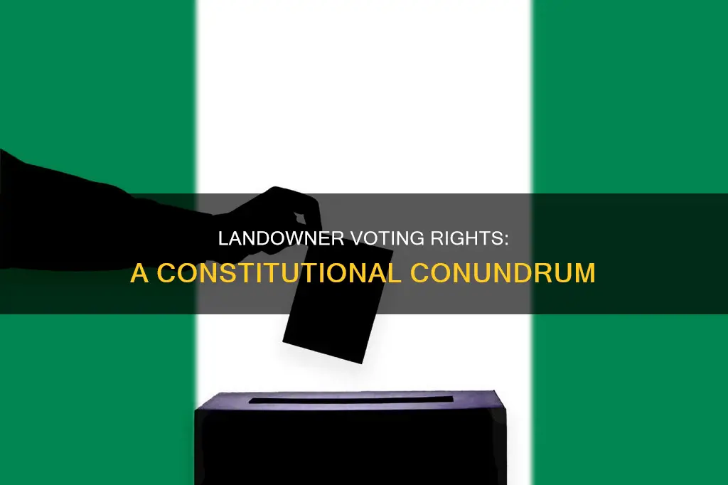 could you vote without being a landowner in the constitution