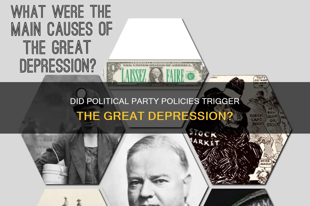 did a political party caused the depression