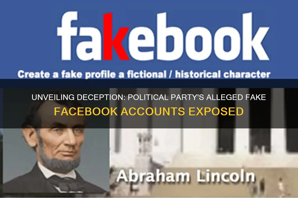 did a political party created fake facebbook a accounts