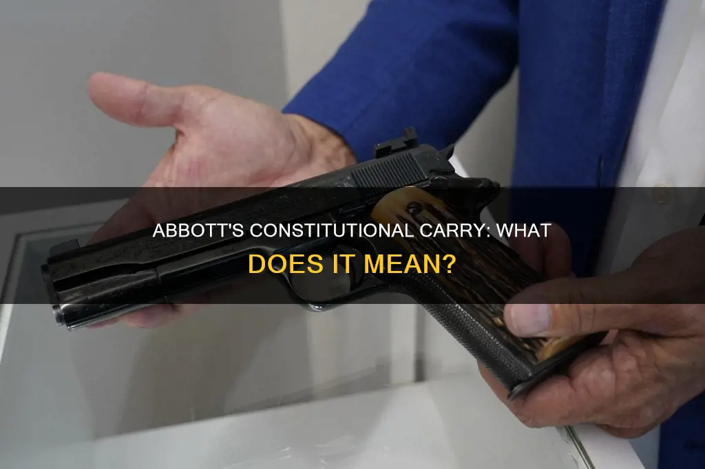 did abbott sign constitutional carry