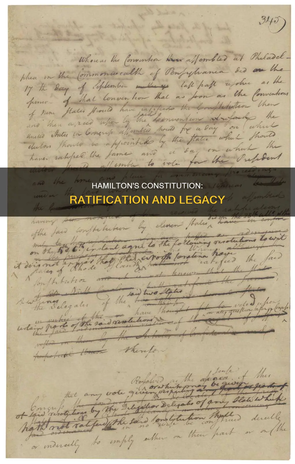 did alexander hamilton ratify the constitution