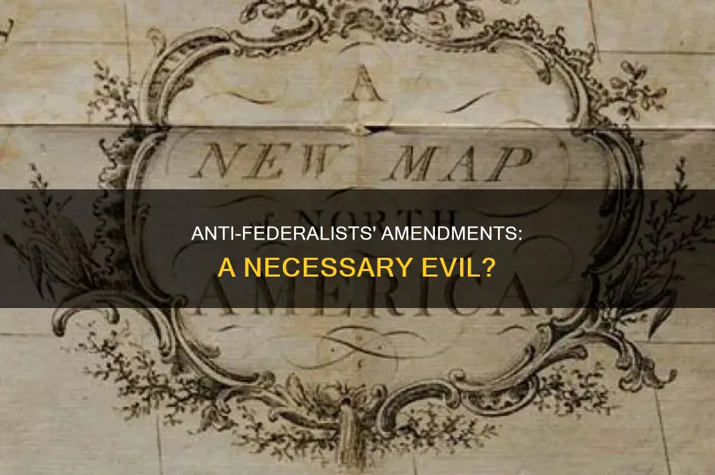 did anti-federalsits want constitutional amendments