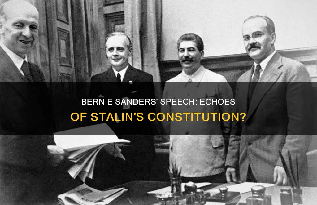 did bernie sanders plagiarize his speech using stalin