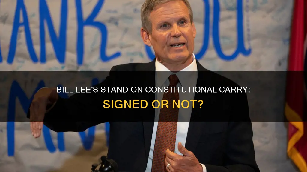 did bill lee sign the constitutional carry bill