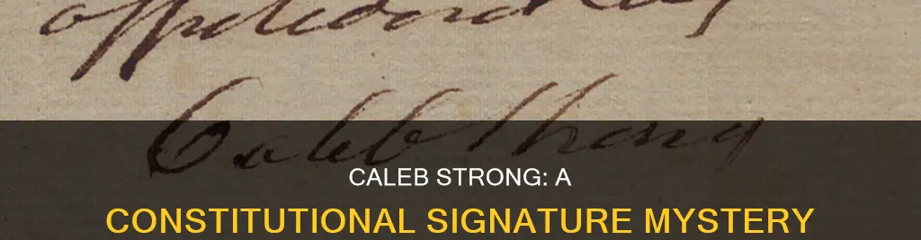 did caleb strong sign the constitution
