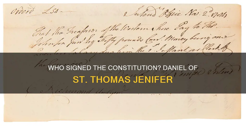 did daniel of st thomas jenifer sign the constitution