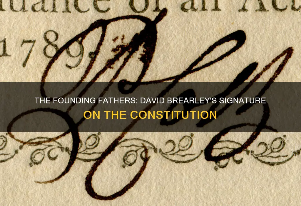 did david brearly sign the constitution
