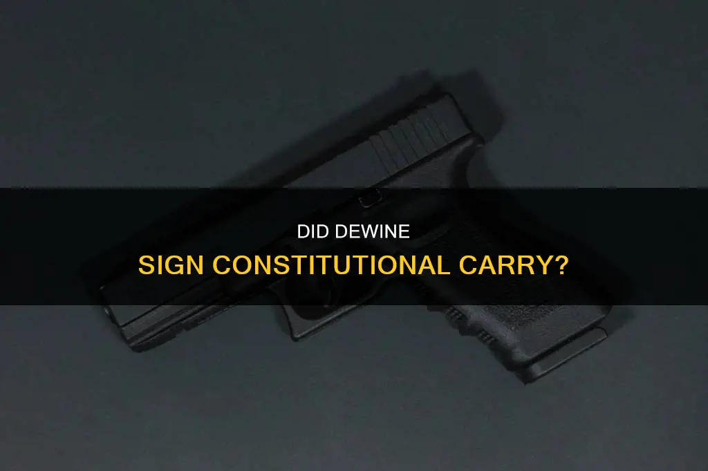 did dewine sign constitutional carry