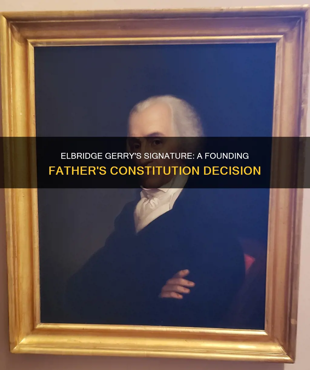did elbrige gerry sign constitution