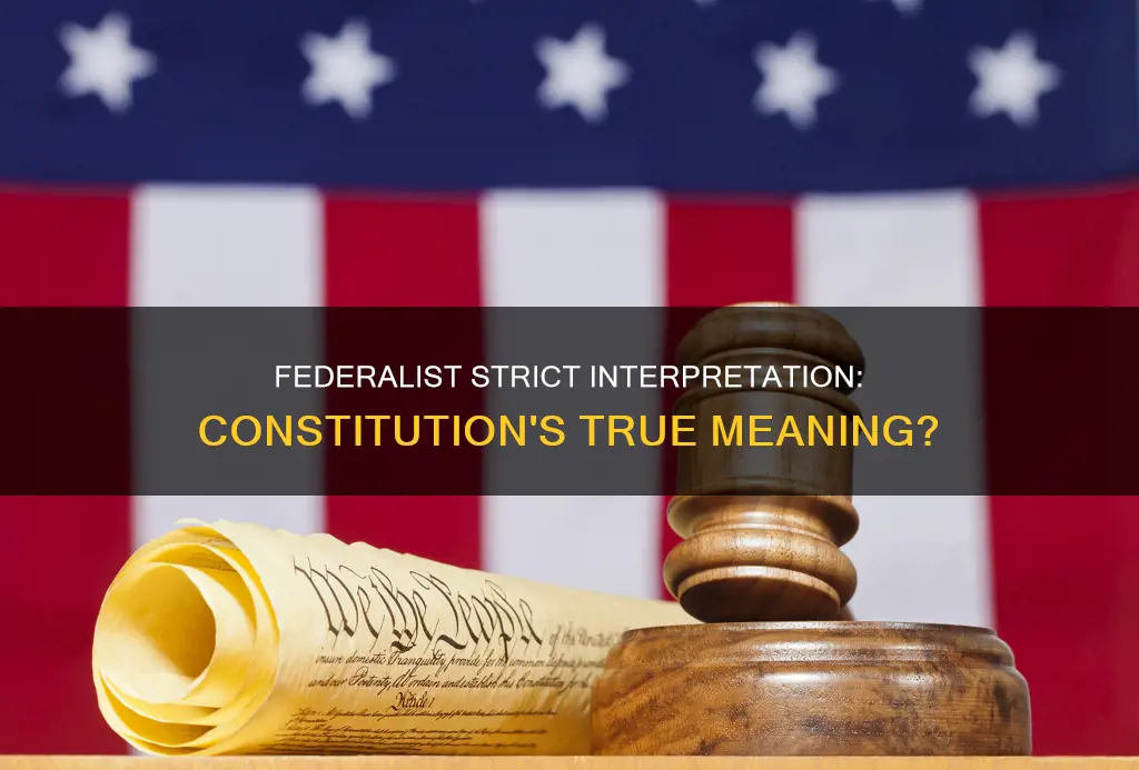 did federalist have a strict interpretation of the constitution