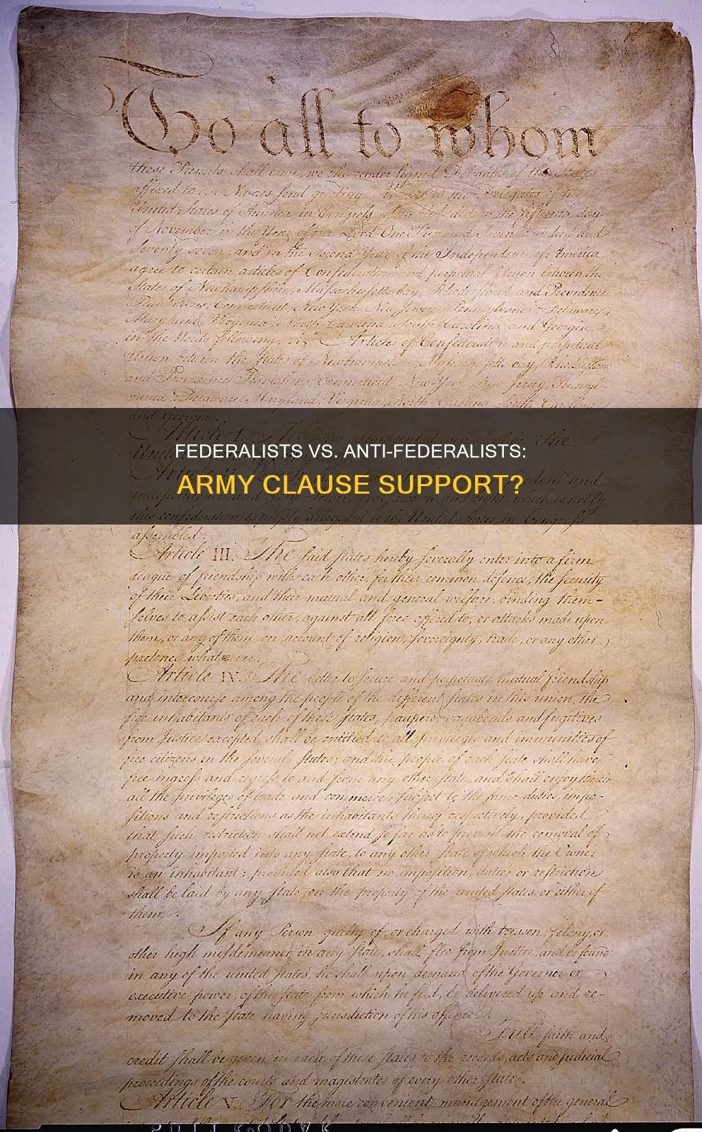 did federalists or anti-federalists support the constitution