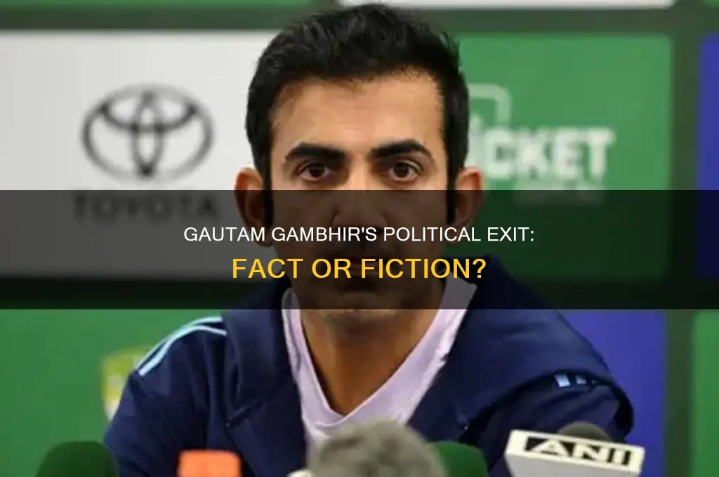 did gambhir leave politics
