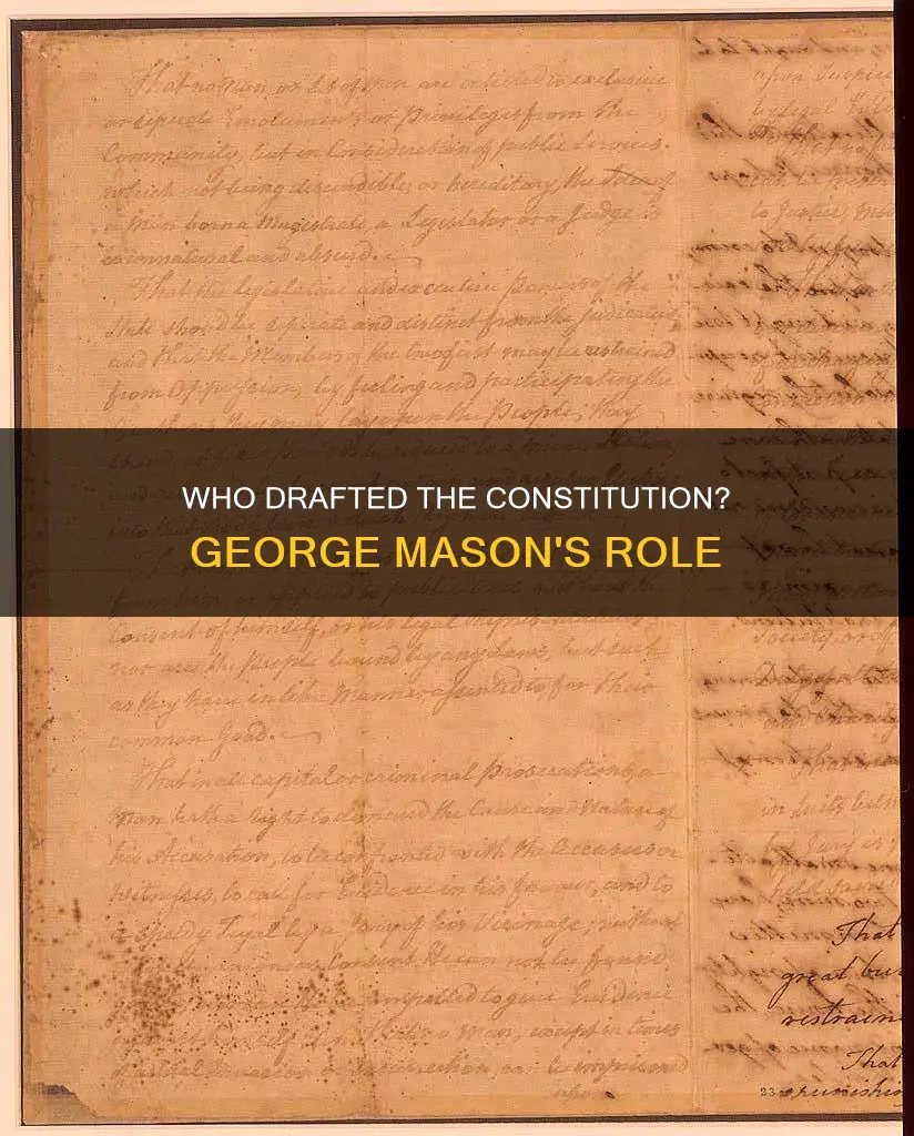 did george mason draft the constitution during american revolution