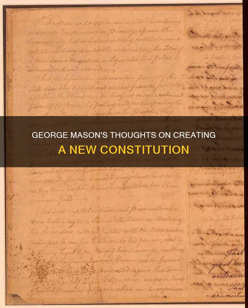 did george mason think we should make a new constitution