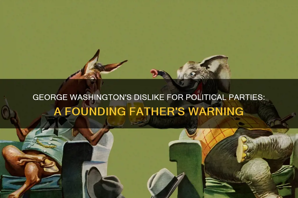 did george washington hate political parties