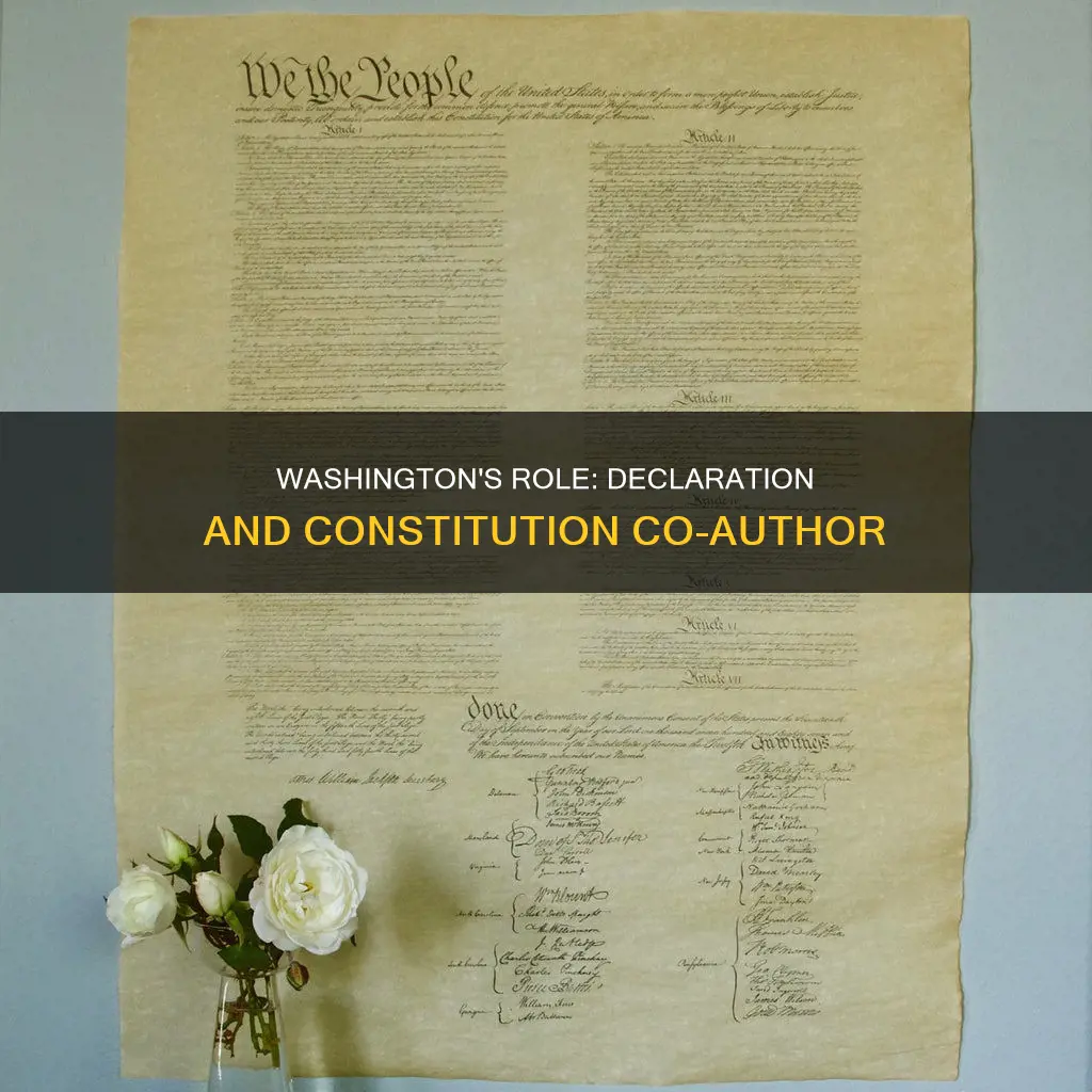 did george washington help write the declaration of constitution