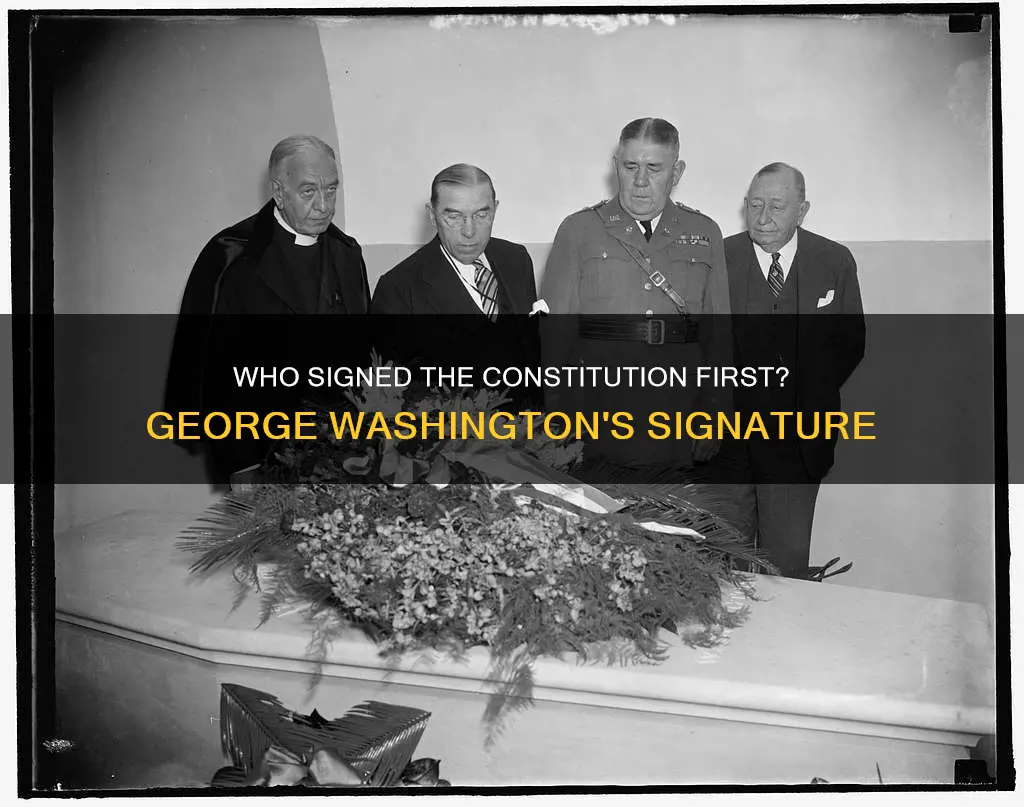 did george washington sign the constitution first