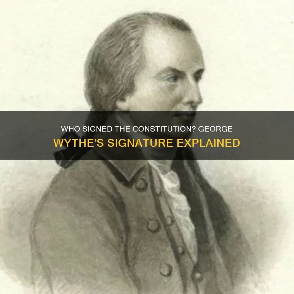 did george wythe sign the constitution