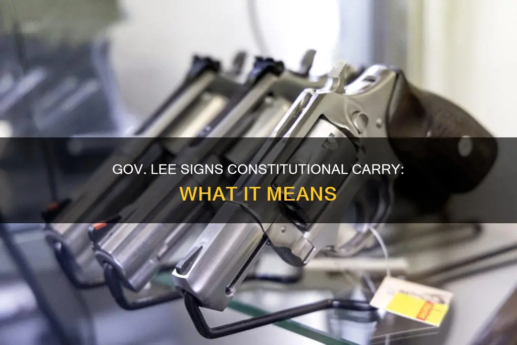 did gov lee sign constitutional carry