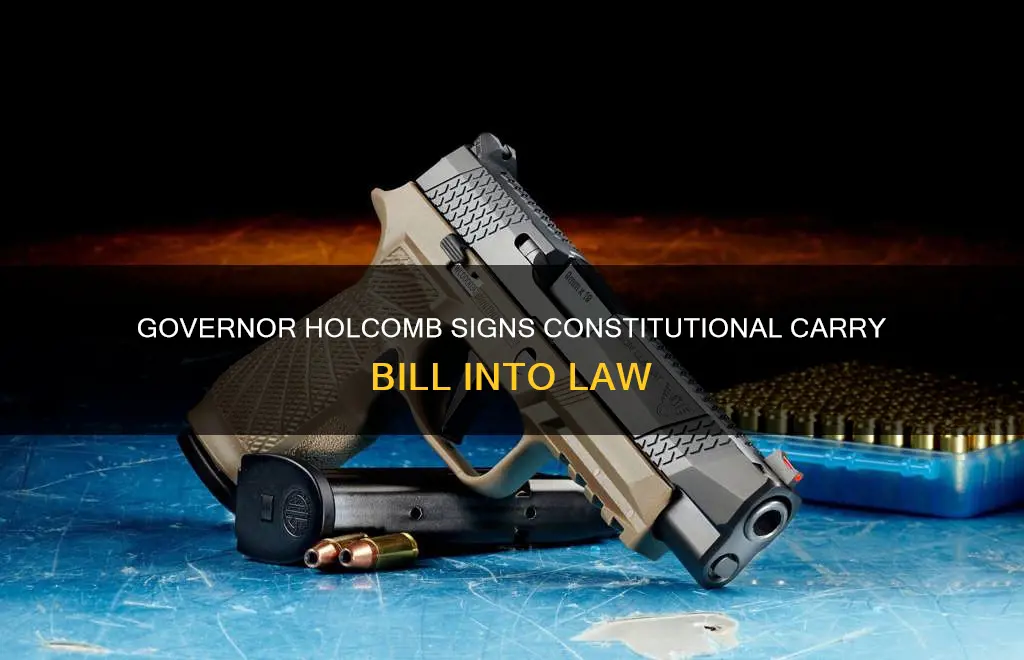 did governor holcomb sign the constitutional carry bill