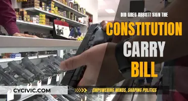 Greg Abbott's Constitutional Carry Bill Signature