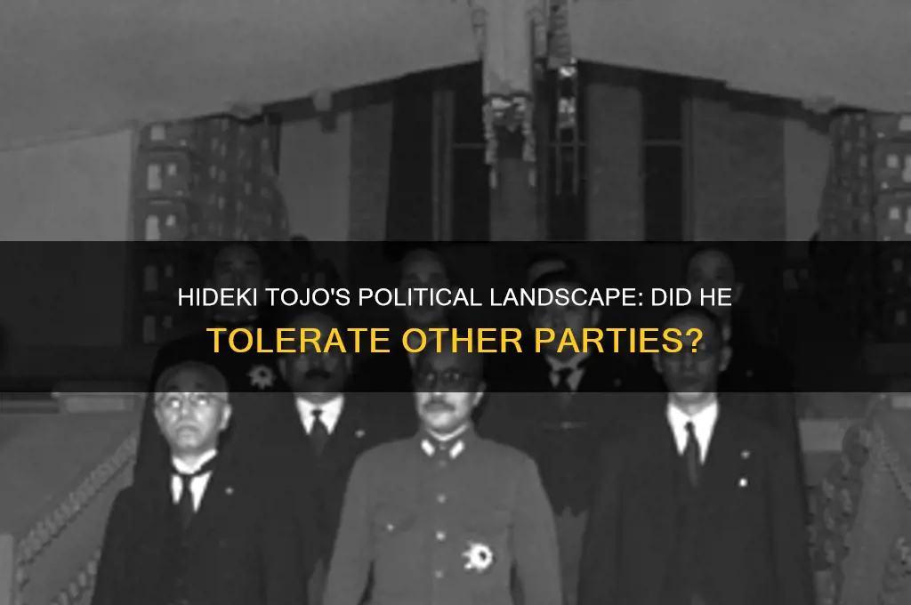 did hideki tojo allow other political parties
