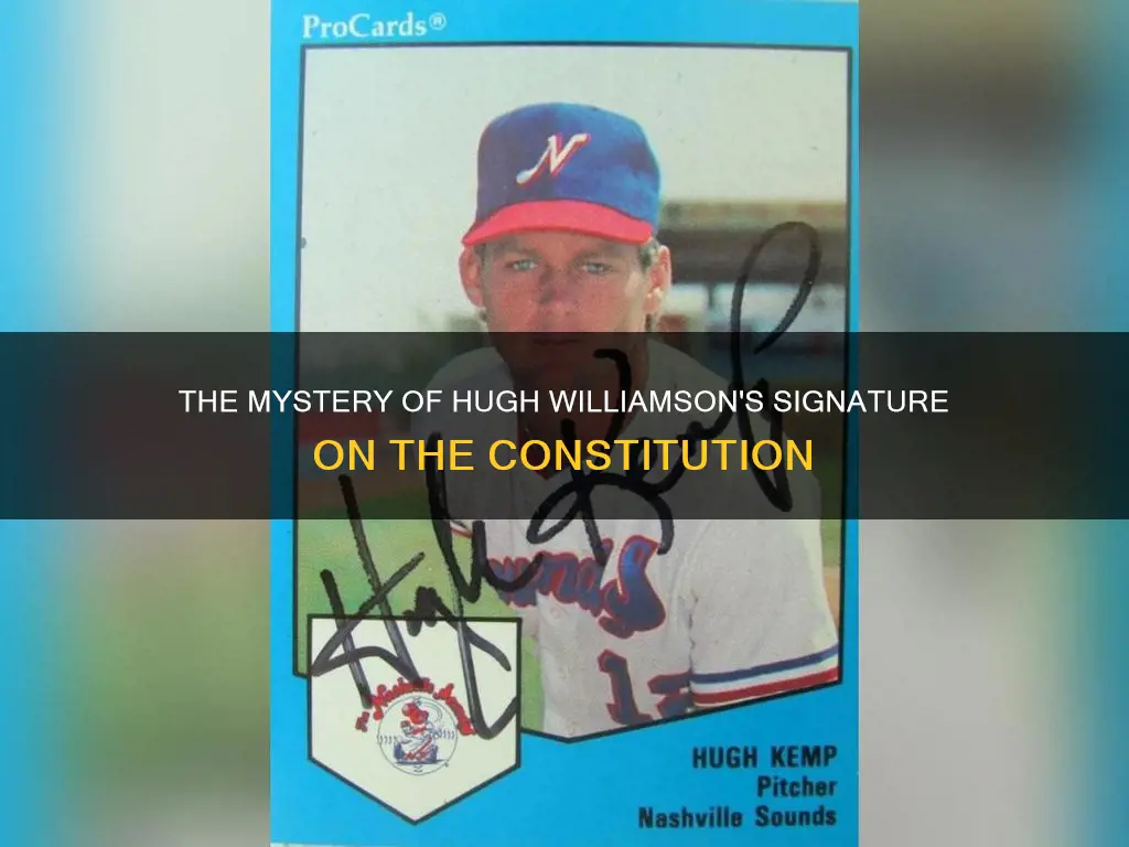 did hugh williamson sign the constitution