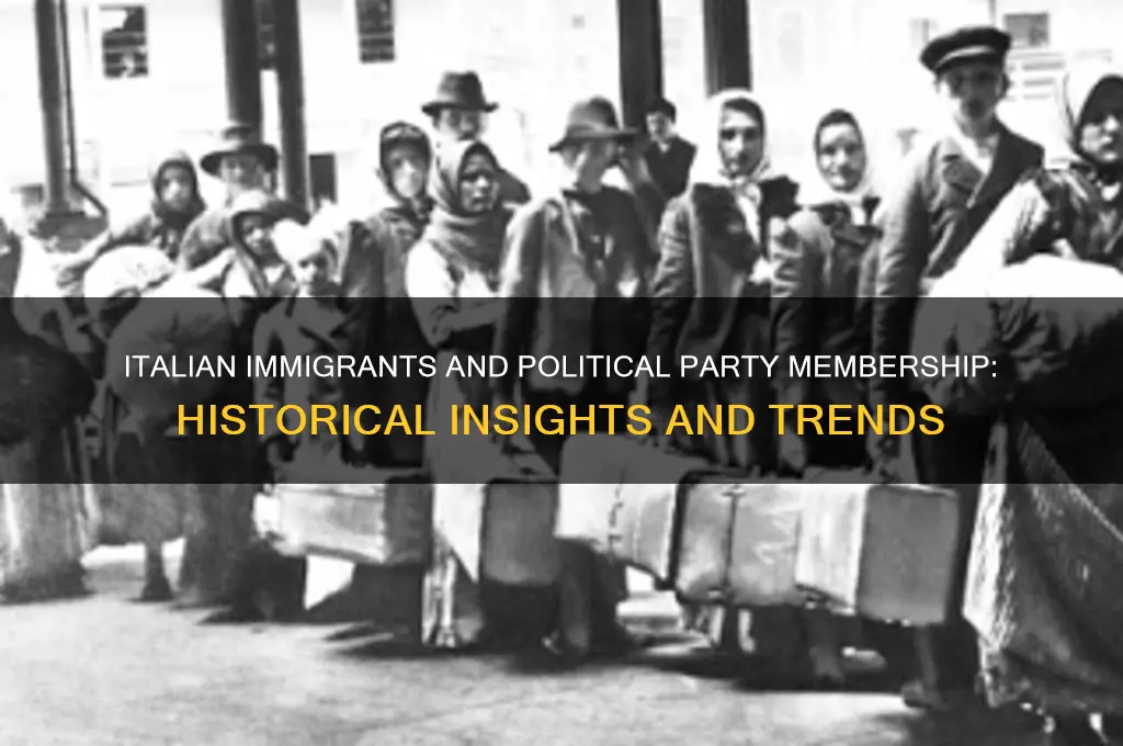 did italian imigrant join a political party