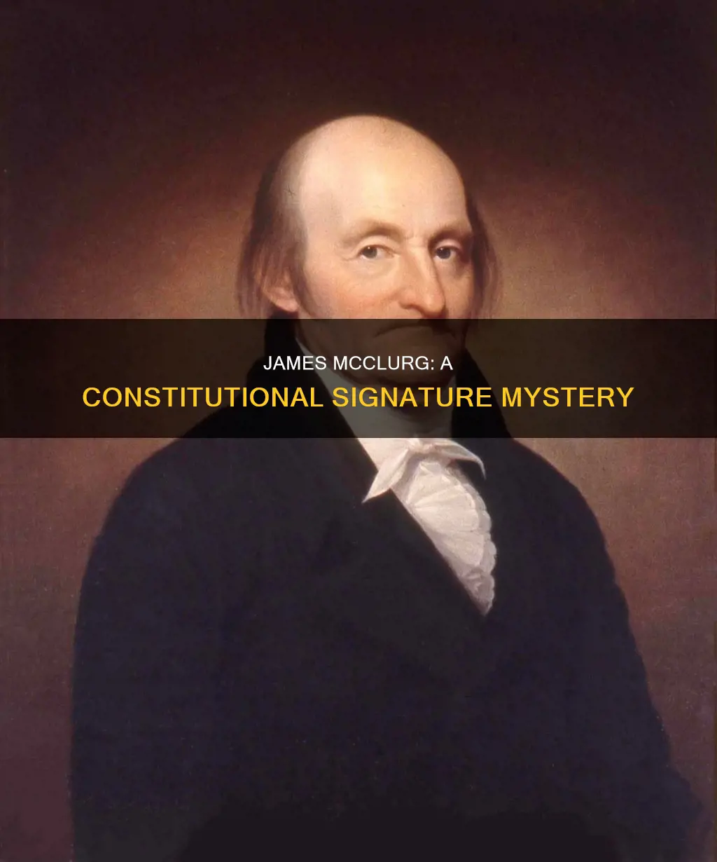 did james mcclurg sign the constitution