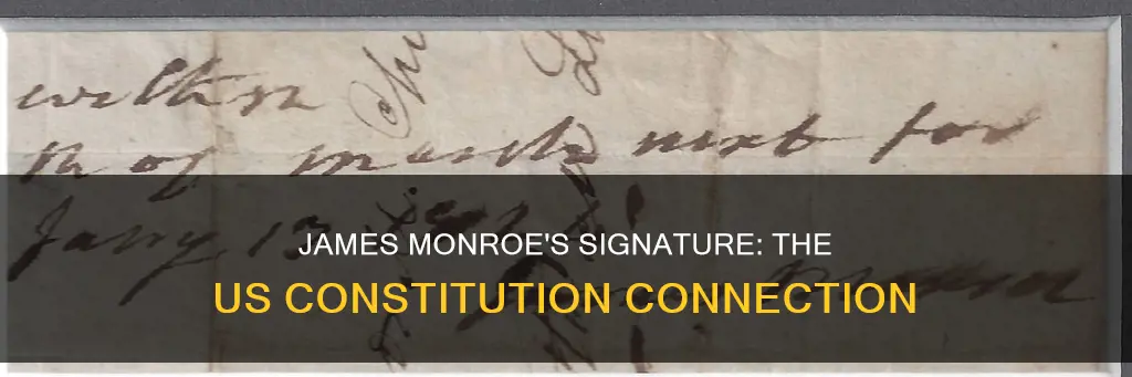 did james monroe sign the constitution