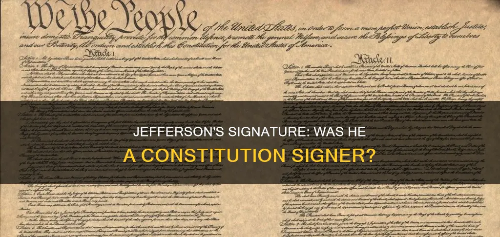 did jeffeeson sign the constitution