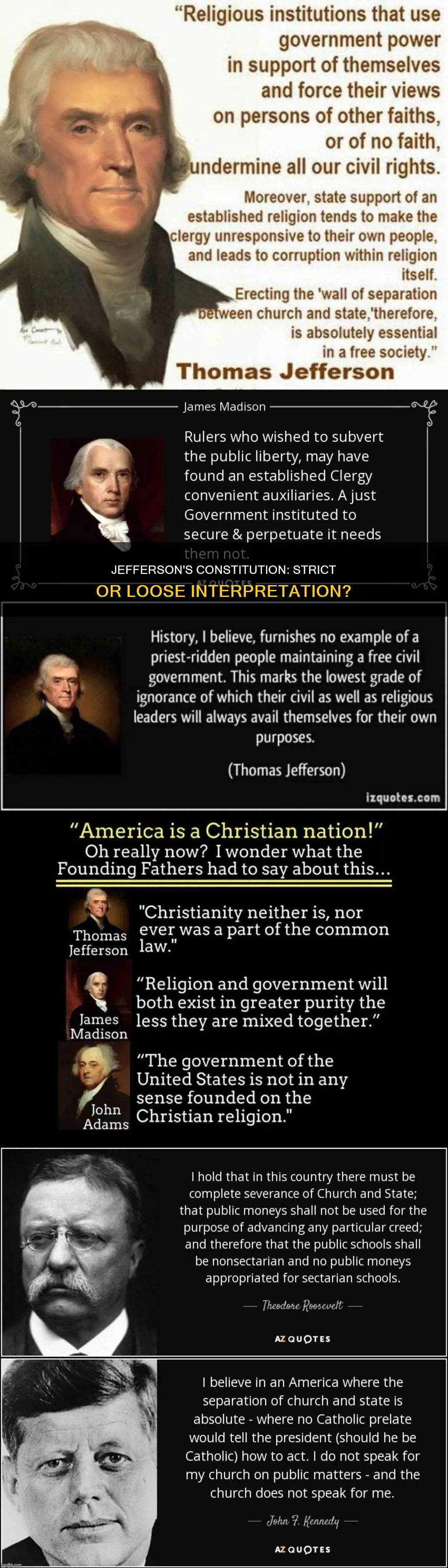 did jefferson believe in strict or loose constitution