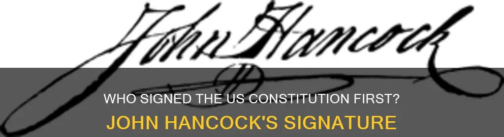did john hancock sign the constitution first
