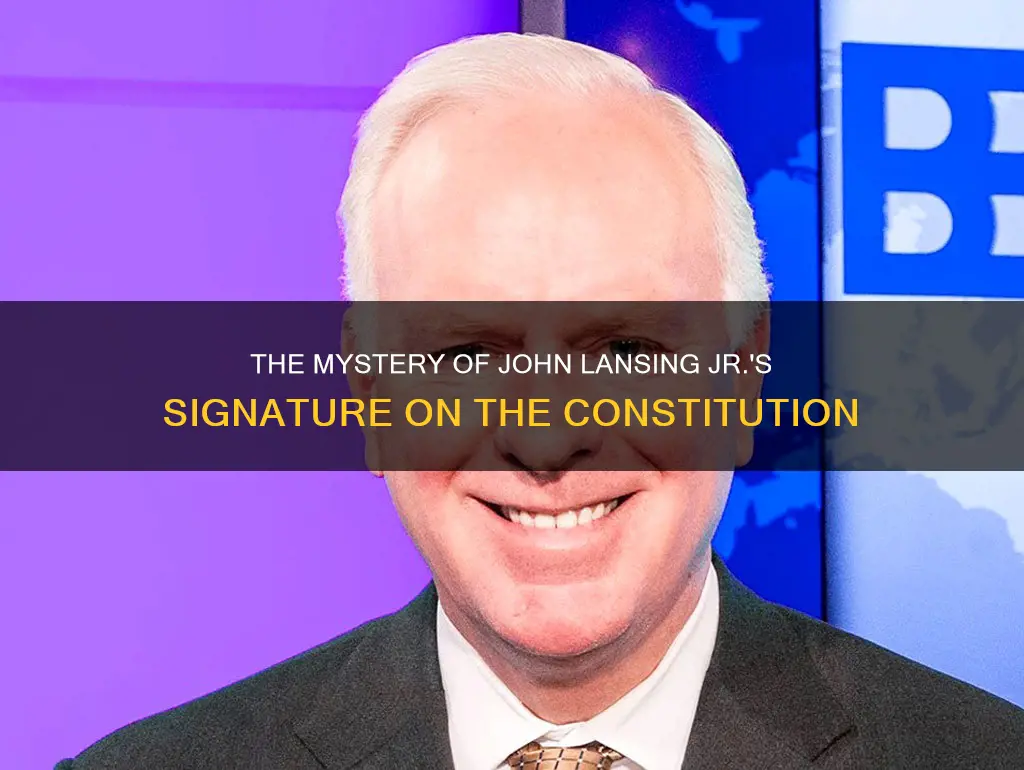 did john lansing jr sign the constitution