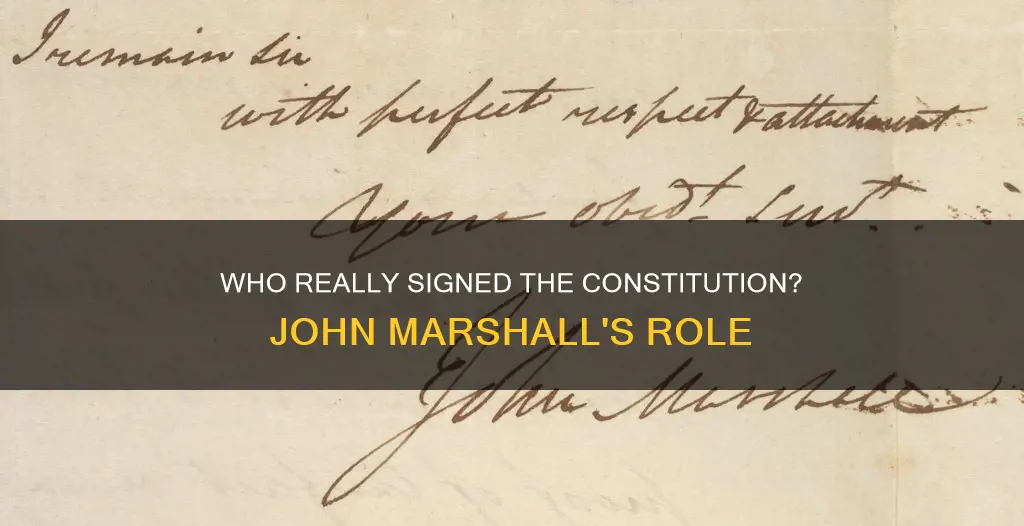 did john marshall sign the constitution