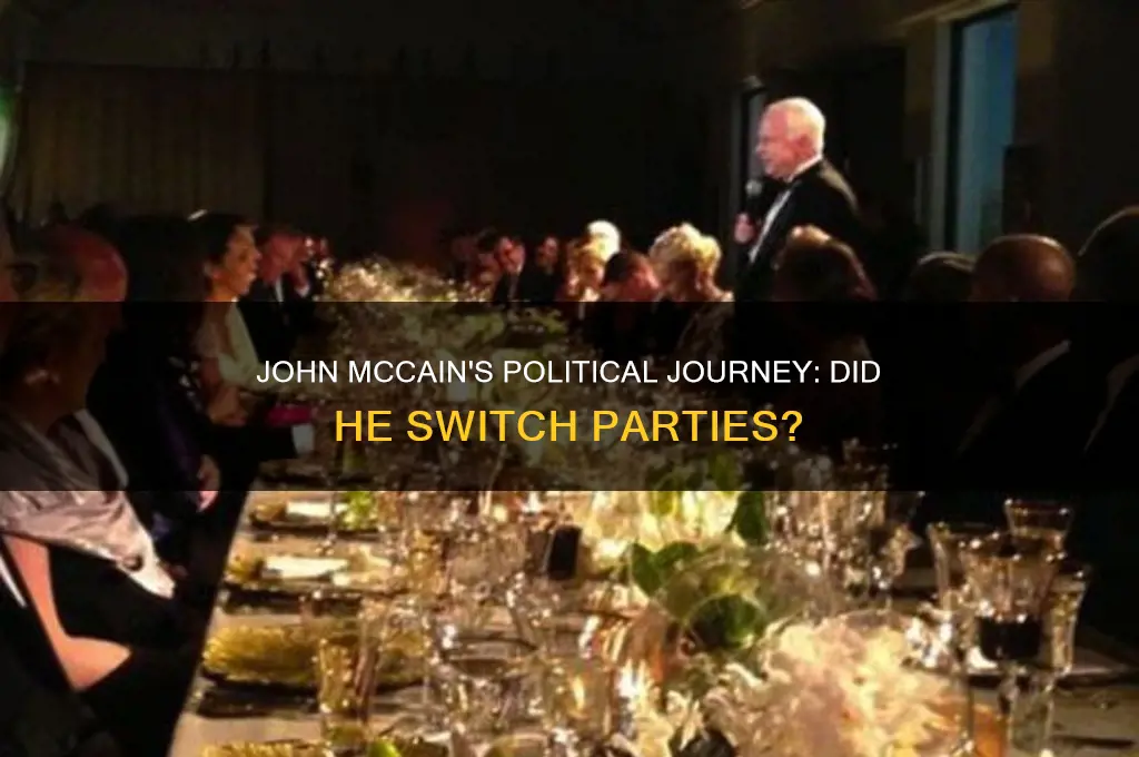 did john mccain change political parties