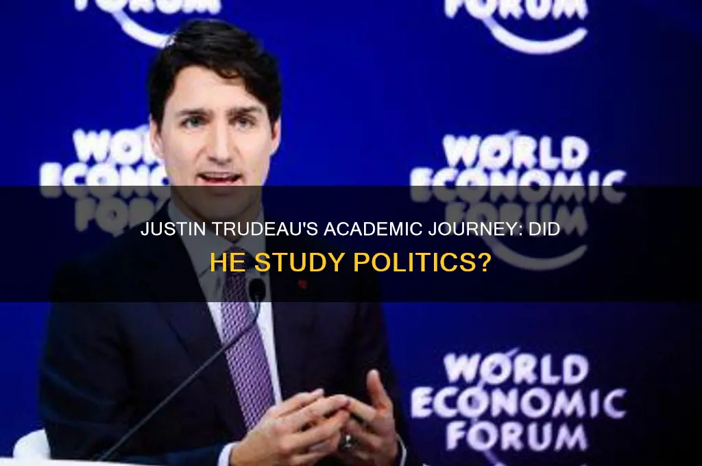 did justin trudeau study politics