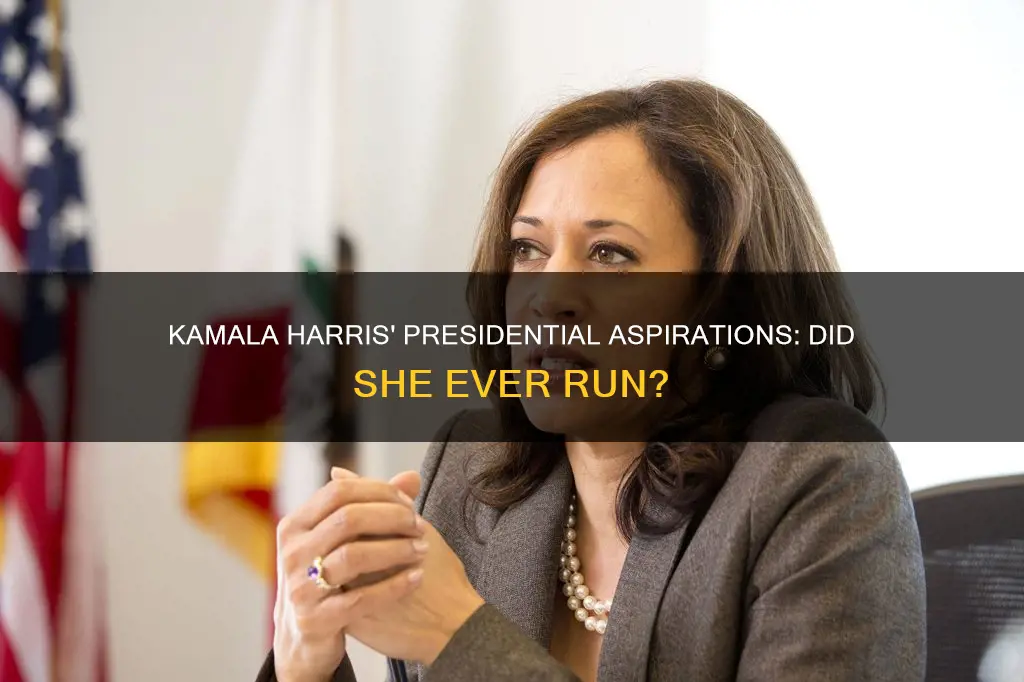 did kamala ever run for president