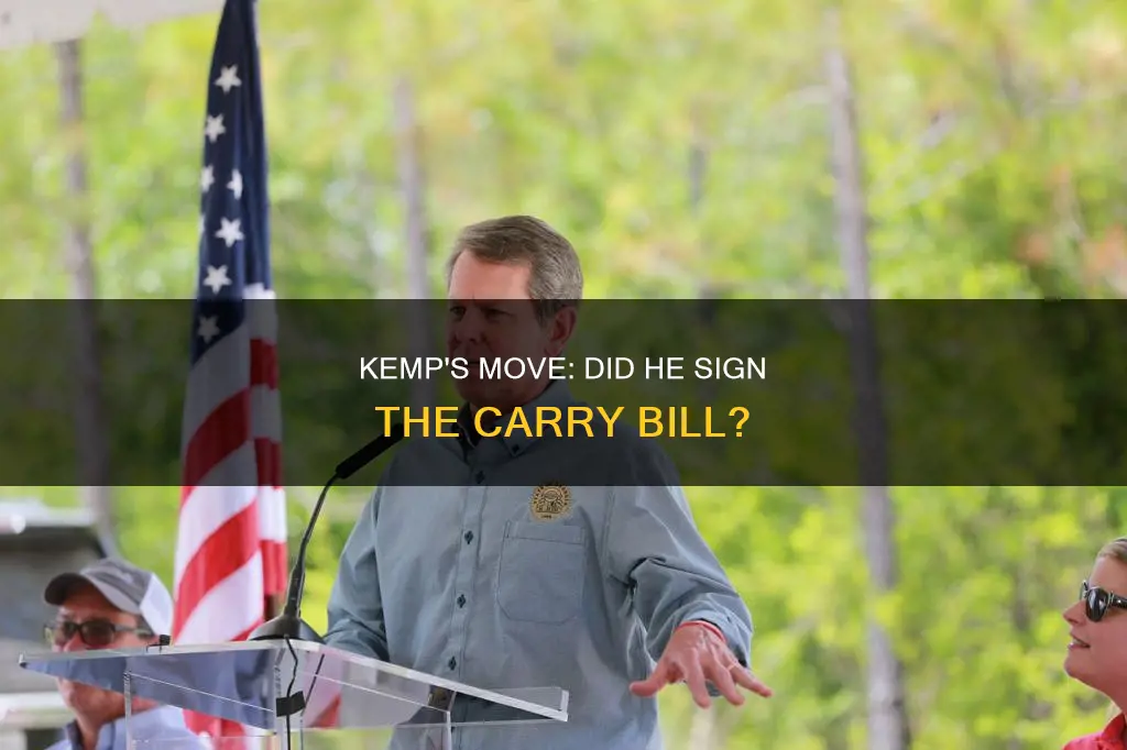 did kemp sign constitutional carry bill