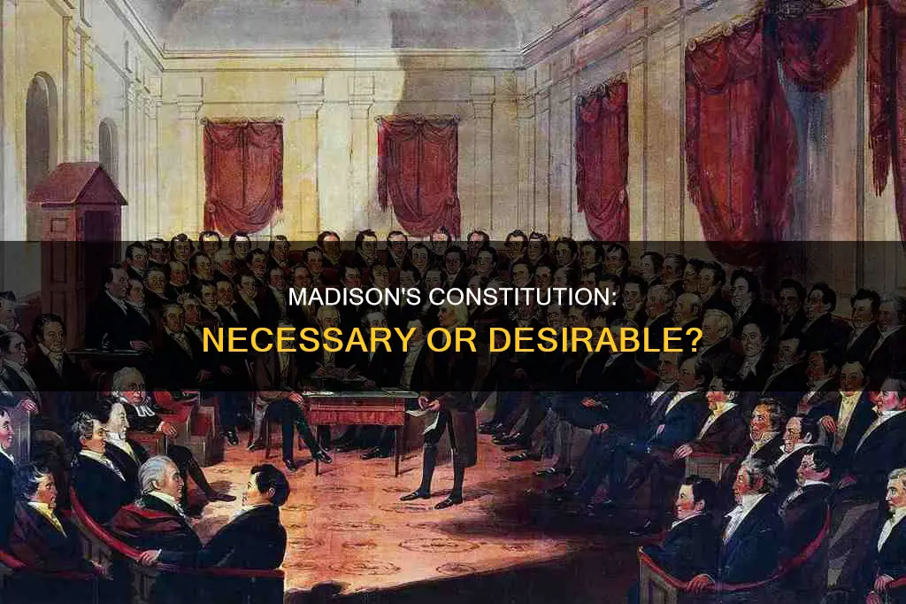 did madison believe the constitution was necessary or simply desirable
