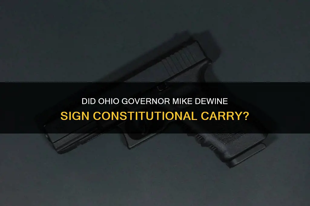 did mike dewine sign constitutional carry