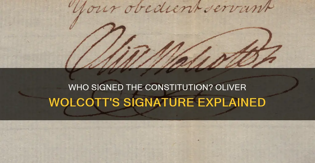 did oliver wolcott sign the constitution