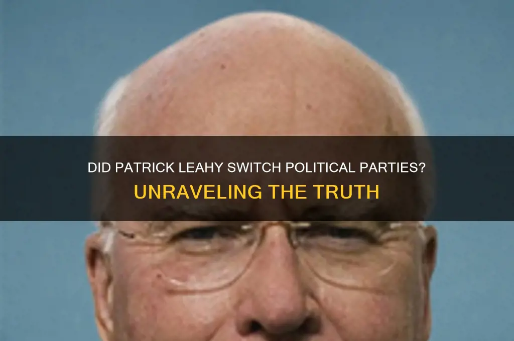 did patrick leahey change political party