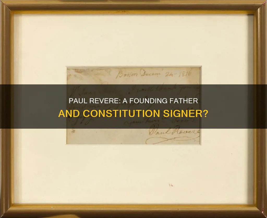 did paul revere sign the constitution